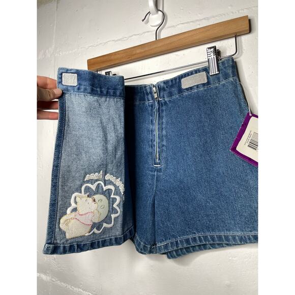 NEW Vintage Pooh Bear Denim Skort Girls Size 10 No Bothers Here Embroidered - Picture 2 of 7